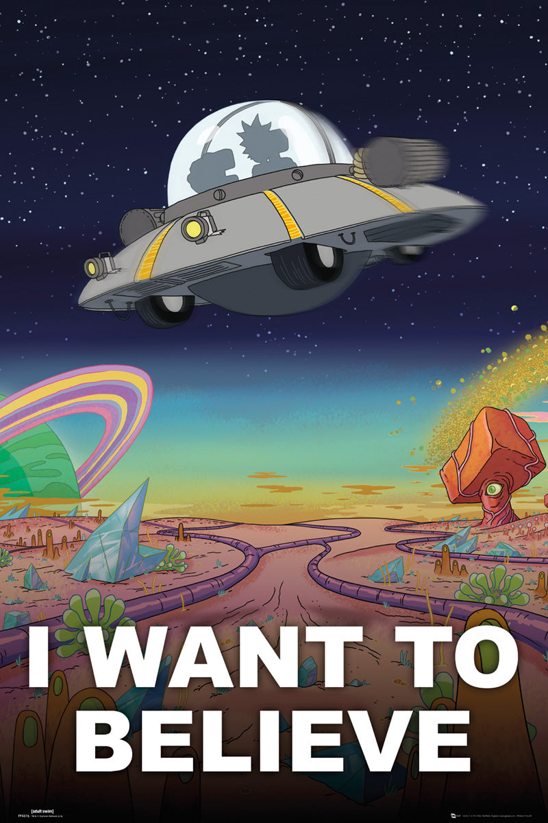 Rick And Morty I Want To Believe Maxi Poster