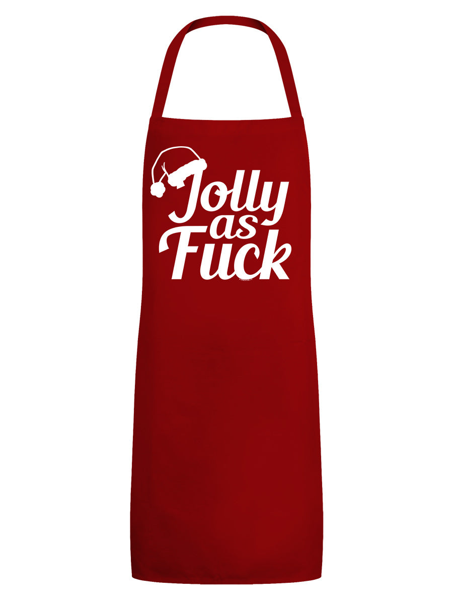 Jolly As Fuck Red Christmas Apron