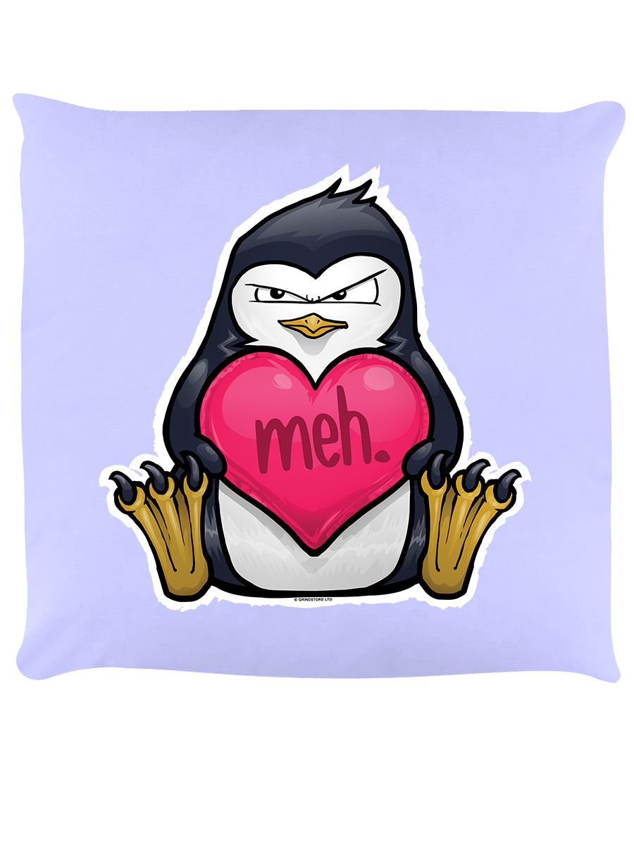Psycho Penguin Meh Lilac Cushion