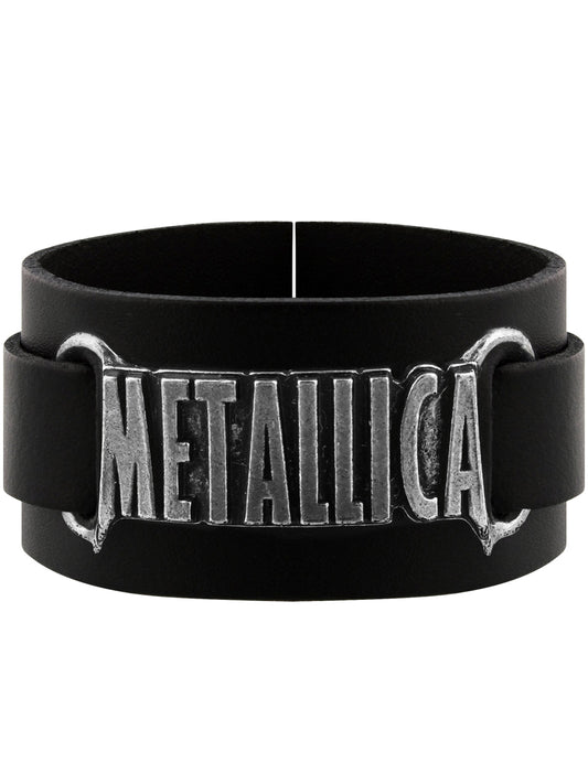 Alchemy Rocks Metallica Logo Leather Wristband