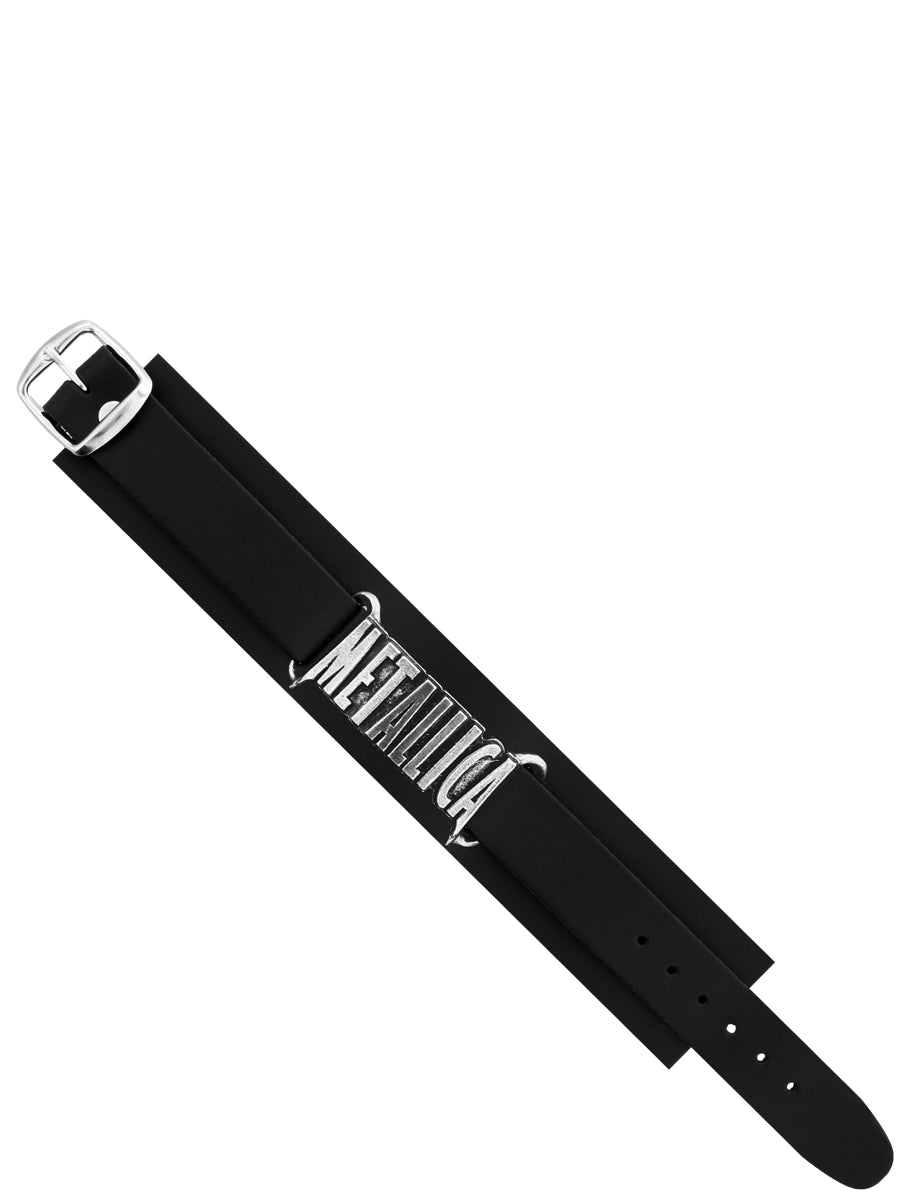 Alchemy Rocks Metallica Logo Leather Wristband