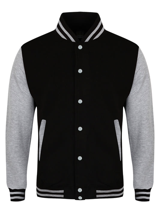 Black & Heather Grey Varsity Jacket