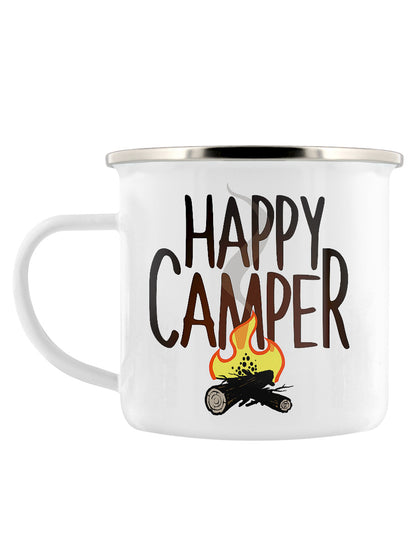 Happy Camper Enamel Mug