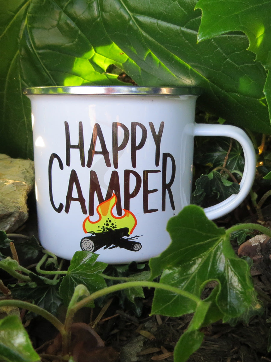 Happy Camper Enamel Mug