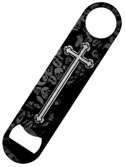 Cross Skull Bar Blade Bottle Opener