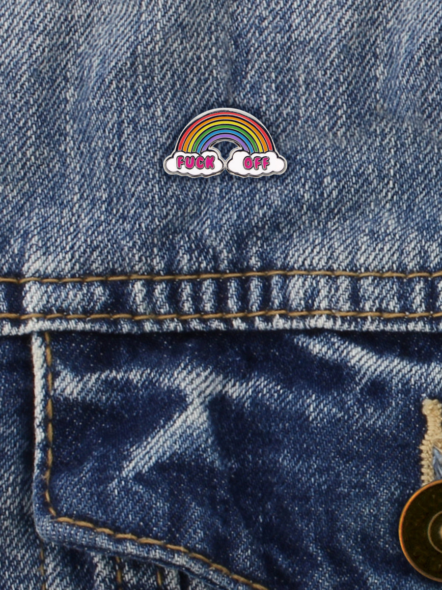 F**k Off Rainbow Pin Badge