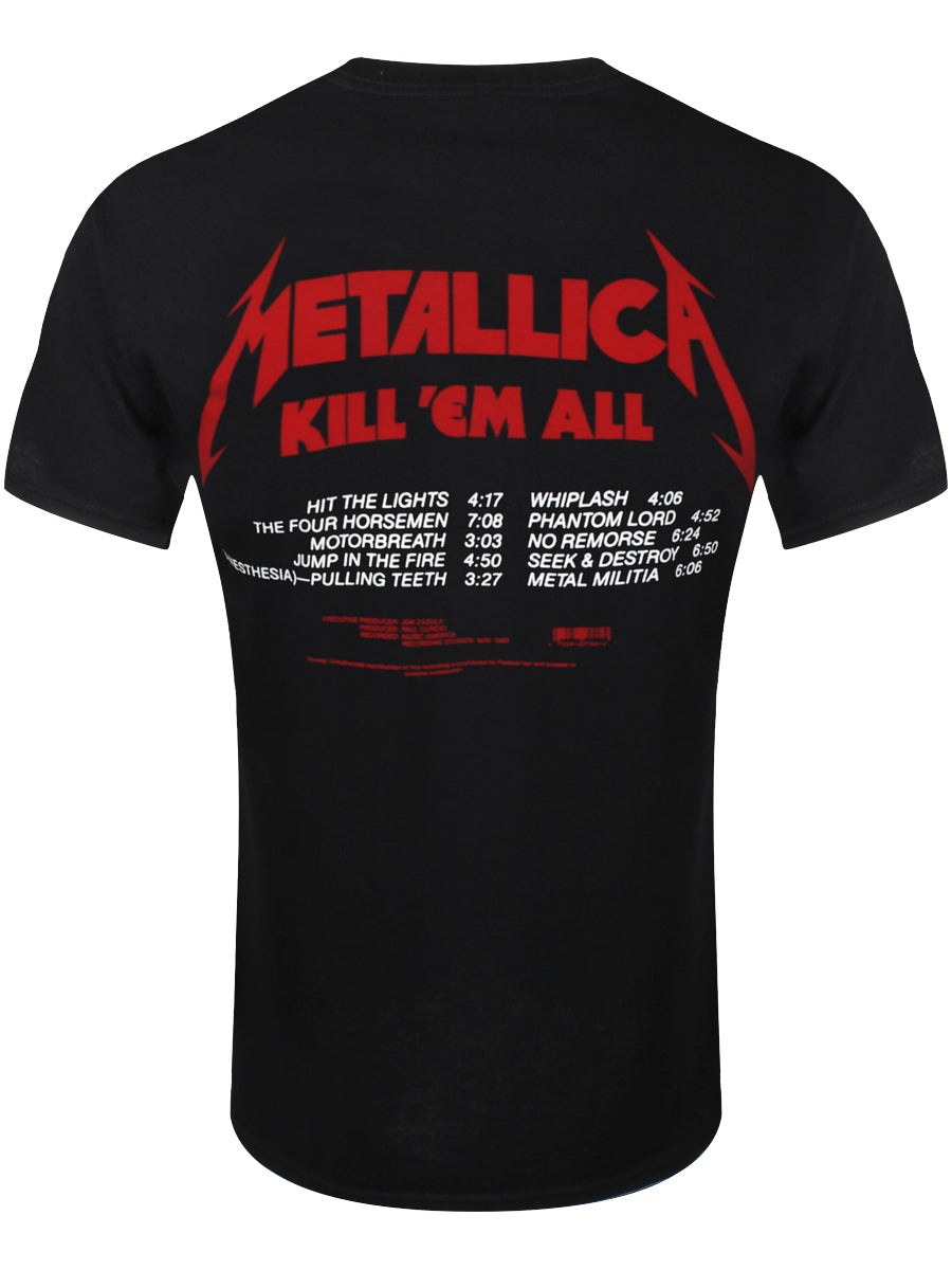 Metallica Kill 'Em All Tracks Men's Black T-Shirt