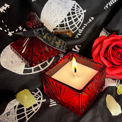 Alchemy Vintage Scented Square Candle Jar - Blood Rose