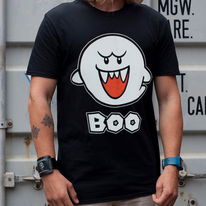 Nintendo Super Mario Boo Men's Black T-Shirt
