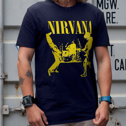 Nirvana Stage Men's Navy Blue T-Shirt
