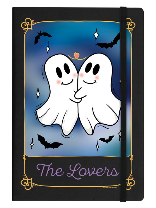 The Lovers Ghost Tarot Black A5 Hard Cover Notebook