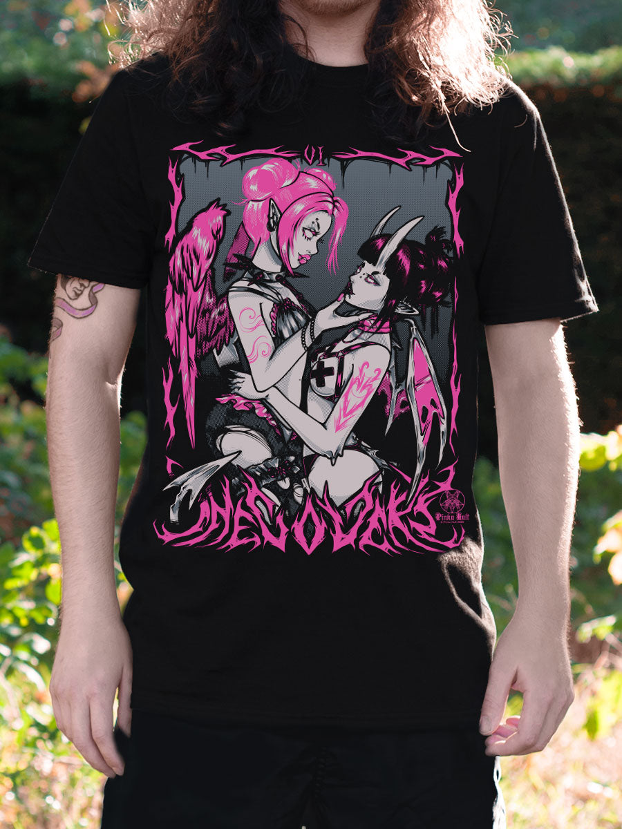 Pinku Kult The Lovers Men's Black T-Shirt