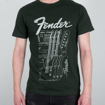 Fender Telecaster Men's Green T-Shirt