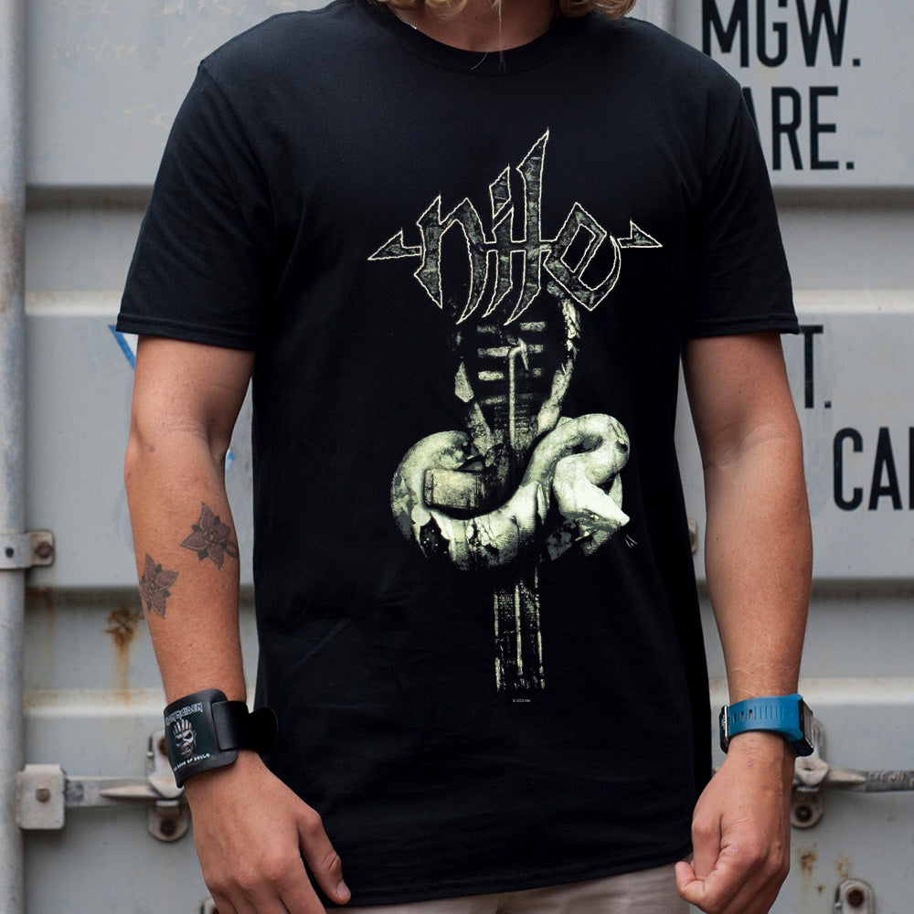 Nile Darkened Shrines Men's Black T-Shirt