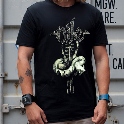 Nile Darkened Shrines Men's Black T-Shirt