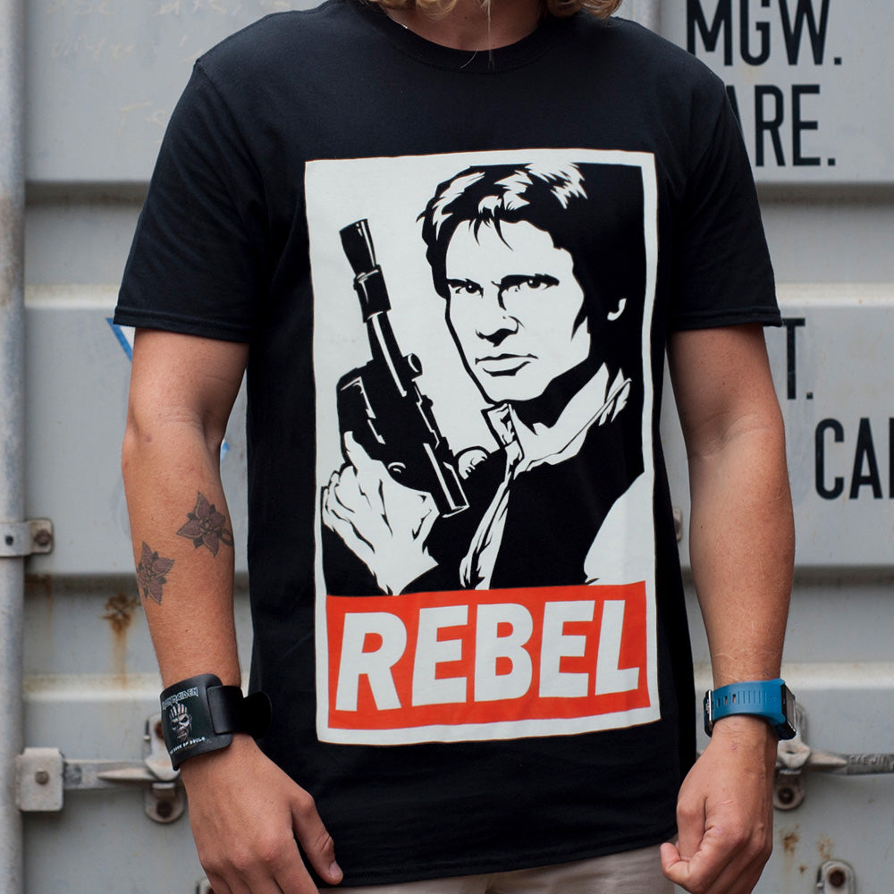 Star Wars Han Solo Rebel Men's Black T-Shirt