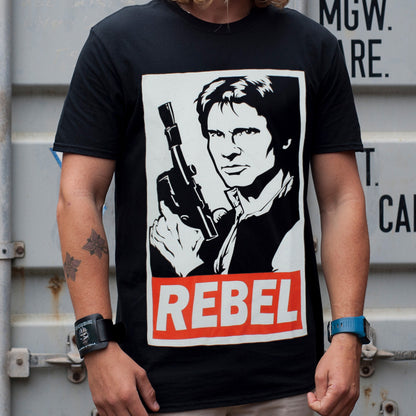 Star Wars Han Solo Rebel Men's Black T-Shirt