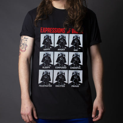 Star Wars Expressions Of Vader Men's Black T-Shirt