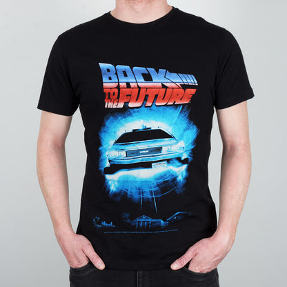 Back To The Future Portal Men's Black T-Shirt