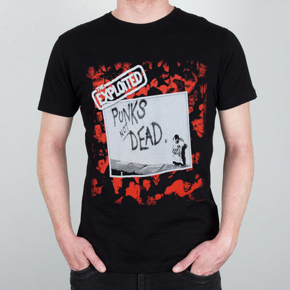 The Exploited Punks Not Dead Men's Black T-Shirt