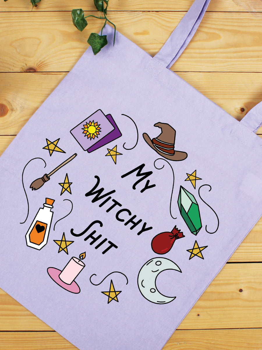 My Witchy Shit Lilac Tote Bag