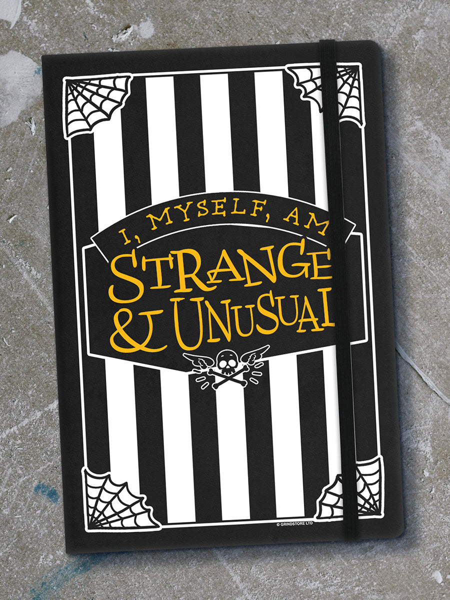 I, Myself, Am Strange & Unusual Black A5 Hard Cover Notebook