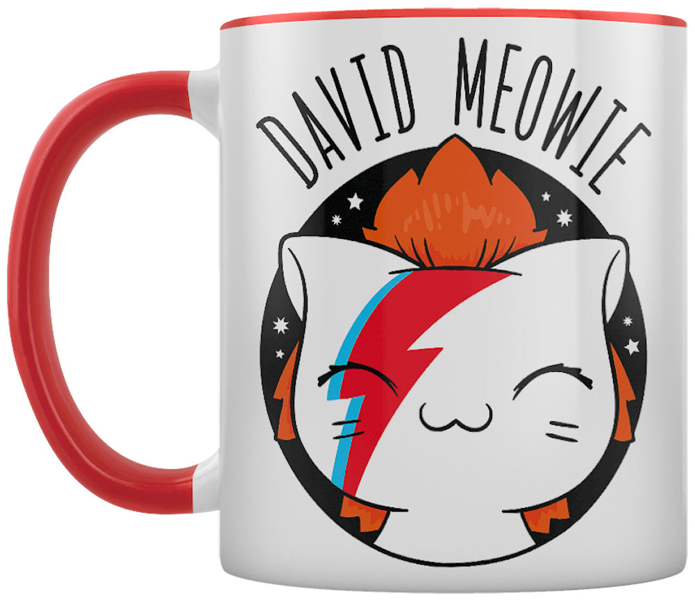VIPets David Meowie Red Inner 2-Tone Mug