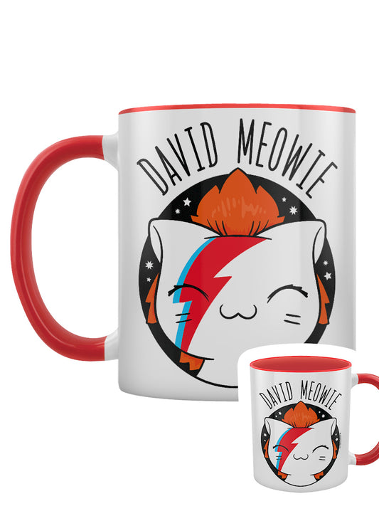 VIPets David Meowie Red Inner 2-Tone Mug