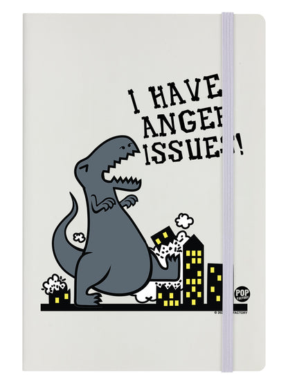 Pop Factory I Have Anger Issues Cream A5 Hard Cover Notebook