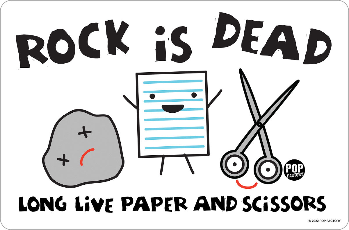 Pop Factory Rock Is Dead Greet Tin Card