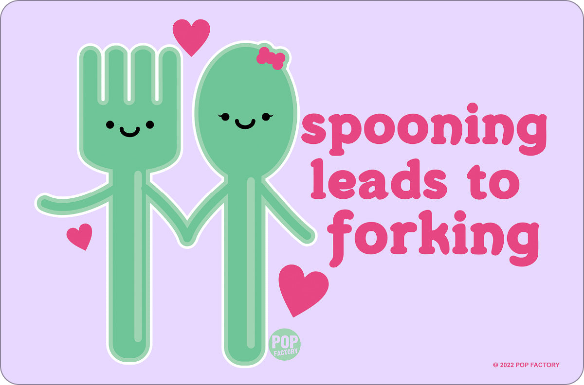 Pop Factory Spooning Leads To Forking Greet Tin Card