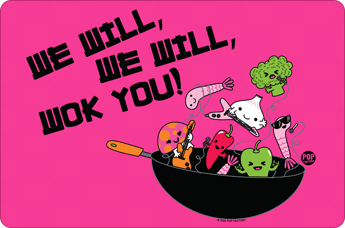 Pop Factory We Will, We Will, Wok You Greet Tin Card