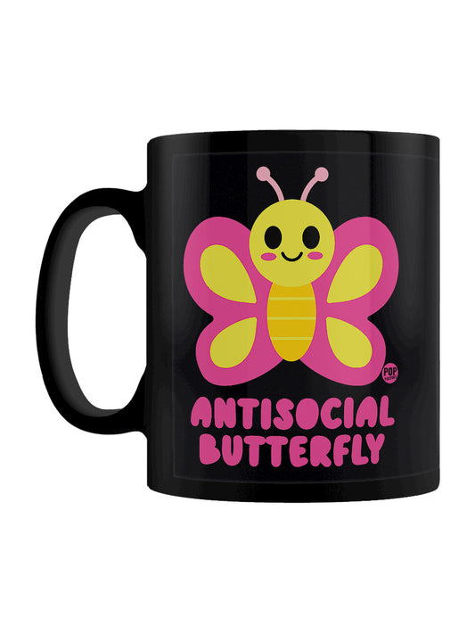 Pop Factory Antisocial Butterfly Black Mug