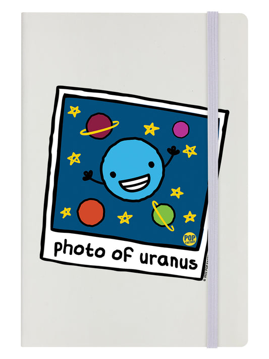 Pop Factory Photo Of Uranus Cream A5 Hard Cover Notebook