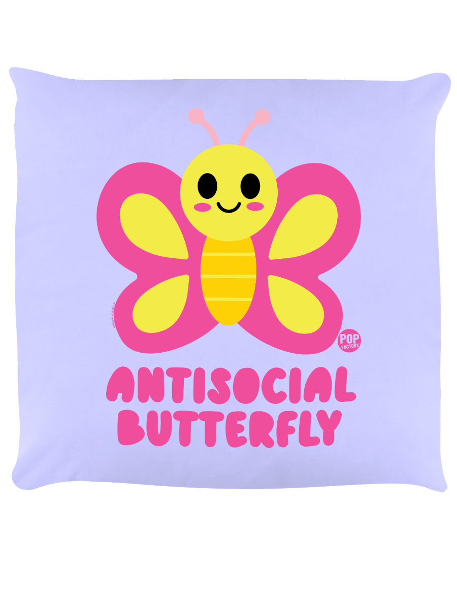 Pop Factory Antisocial Butterfly Lilac Cushion