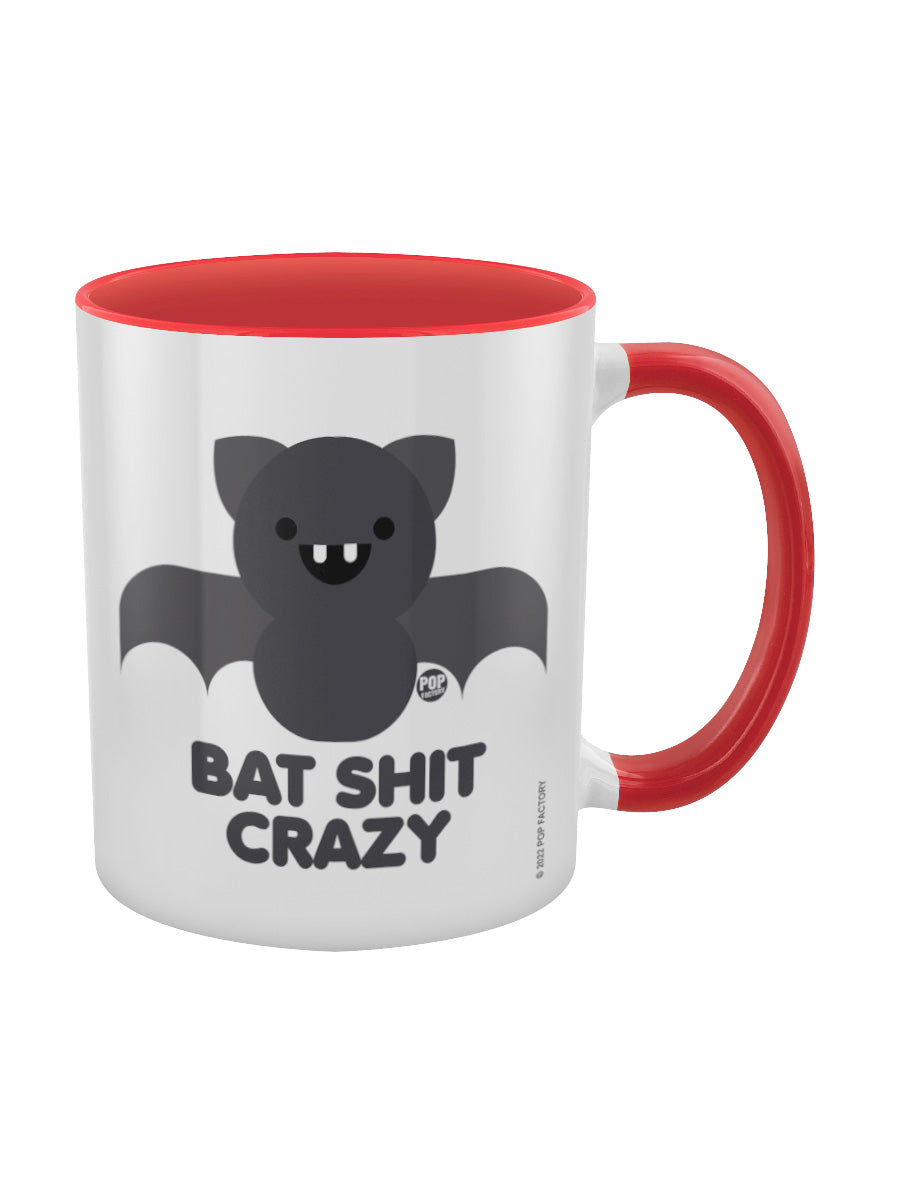 Pop Factory Bat Shit Crazy Red Inner 2-Tone Mug