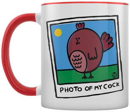 Pop Factory Photo Of My Cock Red Inner 2-Tone Mug