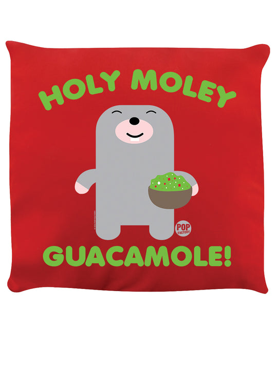 Pop Factory Holy Moley Guacamole! Red Cushion