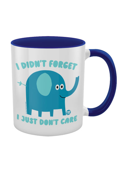 Pop Factory I Didn't Forget I Just Don't Care Blue Inner 2-Tone Mug
