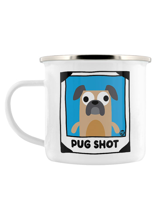 Pop Factory Pug Shot Enamel Mug