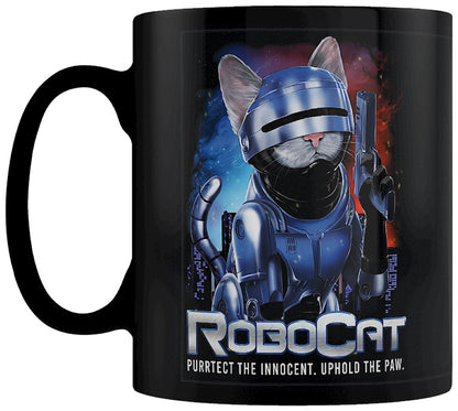 Horror Cats RoboCat Black Mug