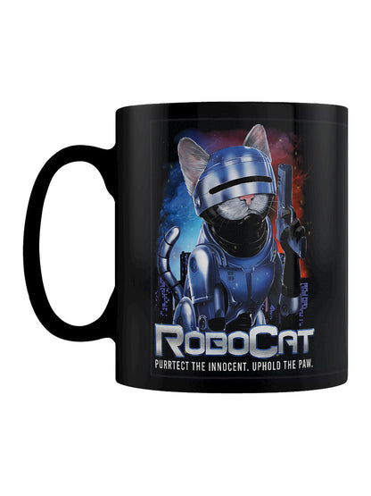 Horror Cats RoboCat Black Mug