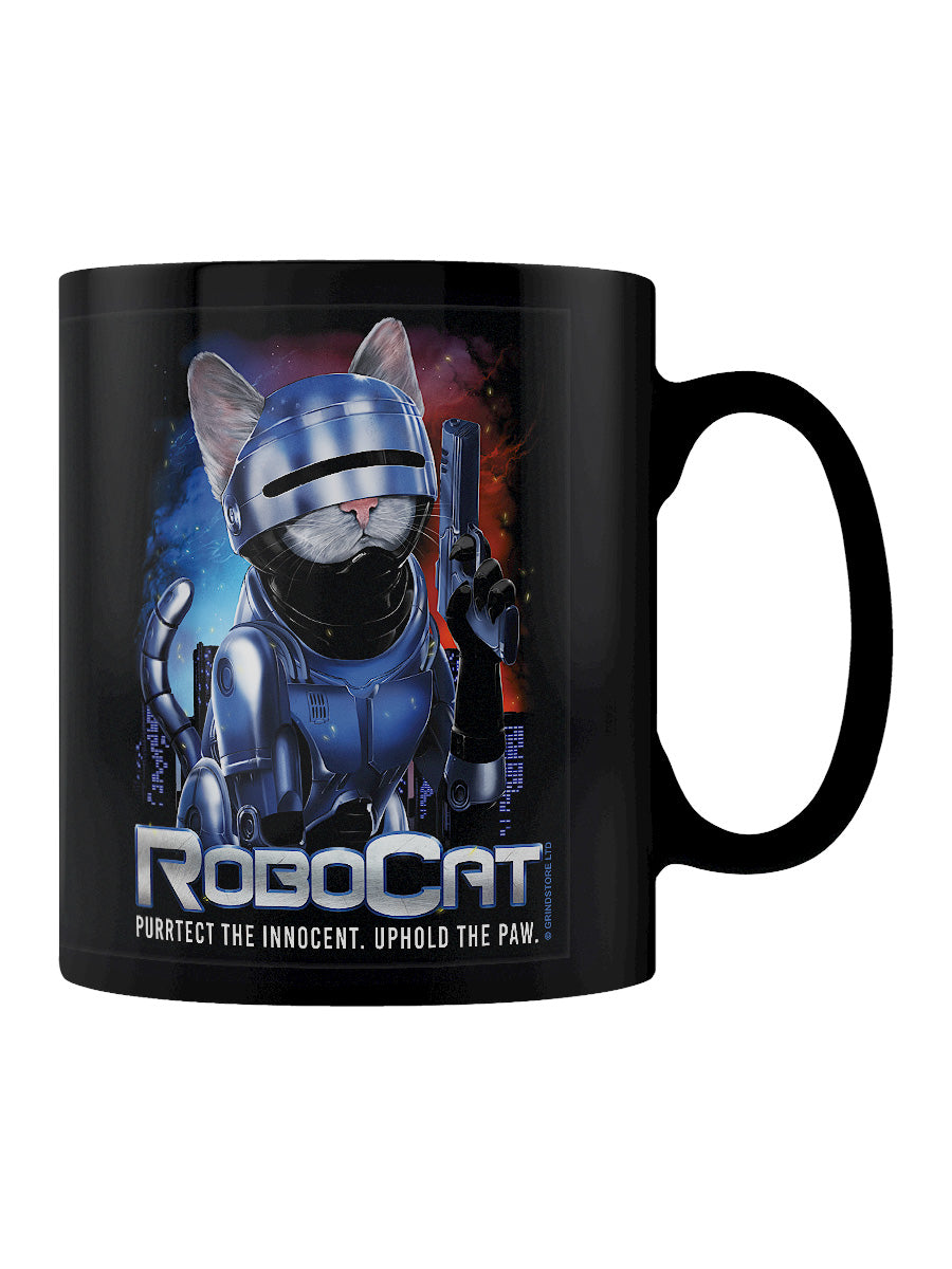Horror Cats RoboCat Black Mug