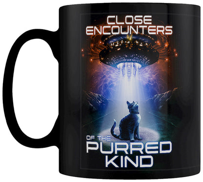 Horror Cats Close Encounters of the Purred Kind Black Mug