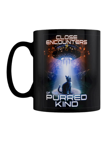 Horror Cats Close Encounters of the Purred Kind Black Mug