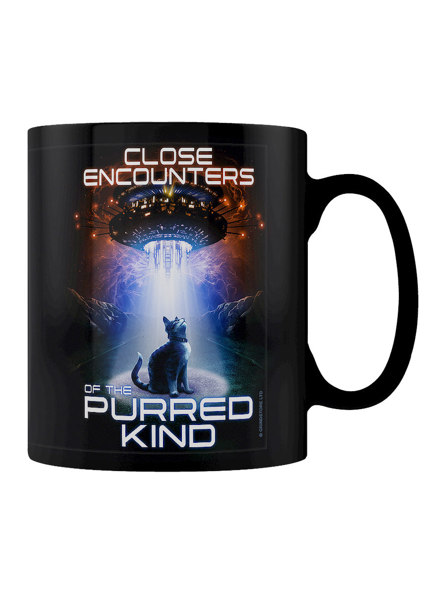 Horror Cats Close Encounters of the Purred Kind Black Mug