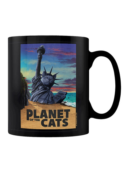 Planet of the Cats Black Mug