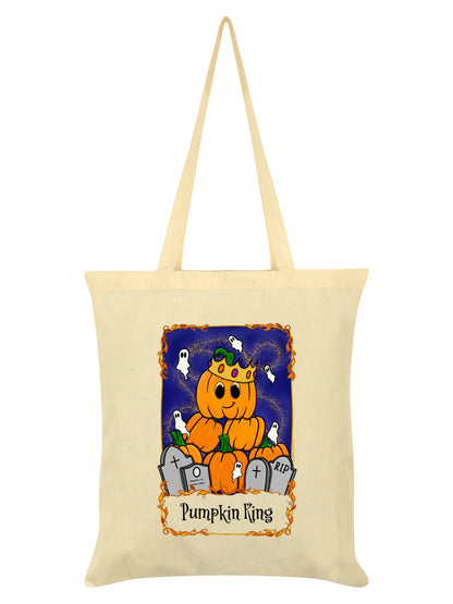 Pumpkin King Tarot Cream Tote Bag