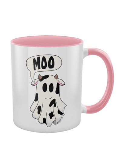 Moo! Ghost Cow Pink Inner 2-Tone Mug