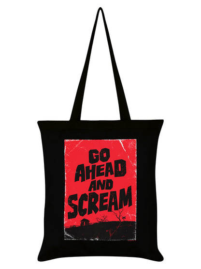 Go Ahead and Scream Horror Black Tote Bag